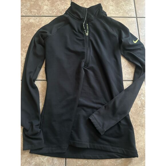Nike Pro M Hyperwarm Lightweight Women’s Jacket Black Mock Neck - Picture 1 of 6